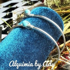Alquimia Silver Bracelets with Turquoise Detail